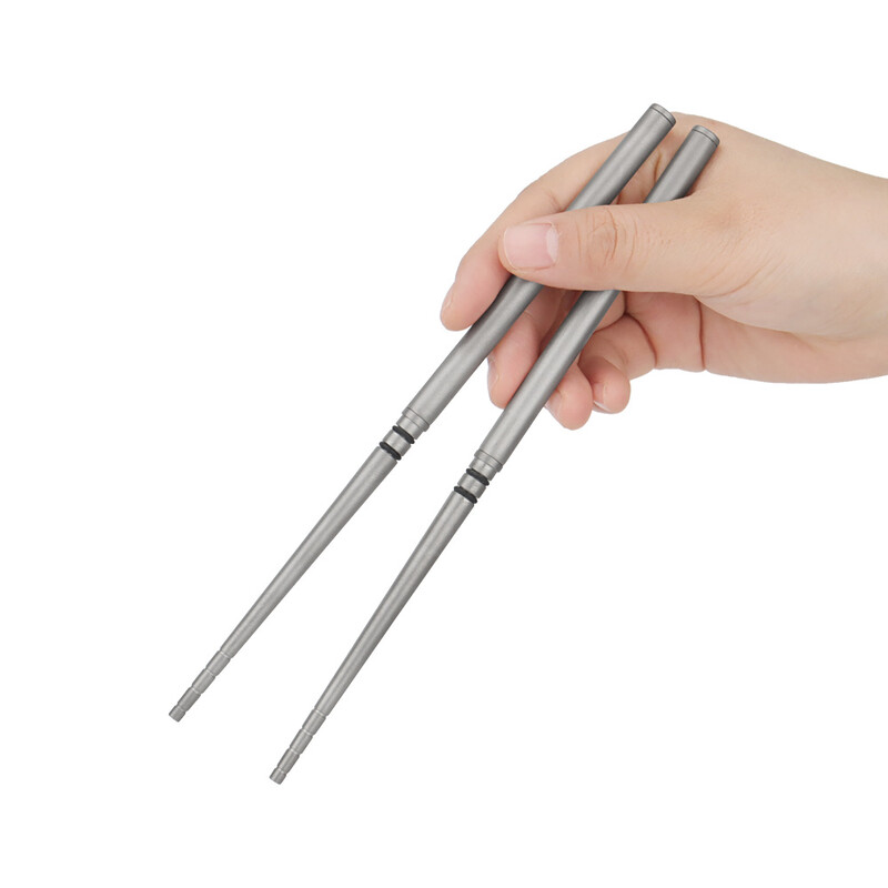 Titano sulankstomos nešiojamos kempingo lazdelės iškylai lauke titano lydinio lazdelės