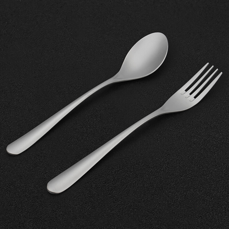 Nešiojami titano lydinio šakutės šaukštai lauko stovyklavimui stalo reikmenys šakutės kelionių reikmenys