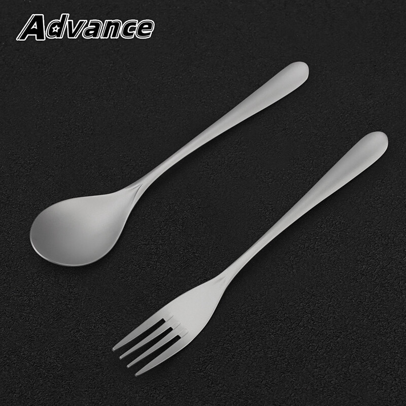 Nešiojami titano lydinio šakutės šaukštai lauko stovyklavimui stalo reikmenys šakutės kelionių reikmenys