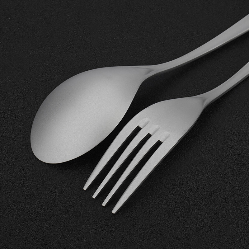 Nešiojami titano lydinio šakutės šaukštai lauko stovyklavimui stalo reikmenys šakutės kelionių reikmenys