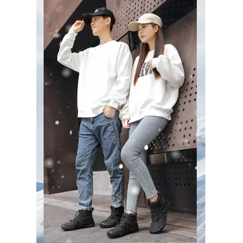 Vīriešu ziemas sniega zābaki skriešanai, neslīdoši ikdiena