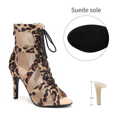 Tüdrukute ladina tantsujalatsid Naiste moodsad tantsud, salsa, kõrge ülaosaga sandaalid, tantsusaalijalatsid Naiste mood Seksikad kõrge kontsaga seemisnahast saapad