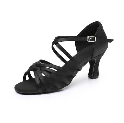 Sieviešu latīņu deju apavi Sieviešu čības, deju apavi sievietēm Džeza balles salsas deju apavi 7 krāsu, apmēram 5 cm/7 cm A01D