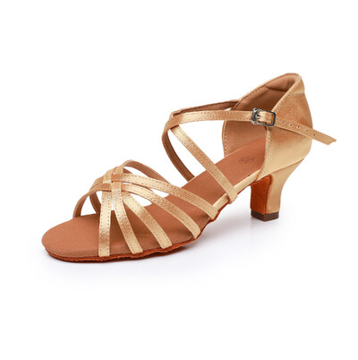 Sieviešu latīņu deju apavi Sieviešu čības, deju apavi sievietēm Džeza balles salsas deju apavi 7 krāsu, apmēram 5 cm/7 cm A01D