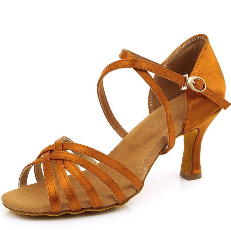 Sieviešu latīņu deju apavi Sieviešu čības, deju apavi sievietēm Džeza balles salsas deju apavi 7 krāsu, apmēram 5 cm/7 cm A01D