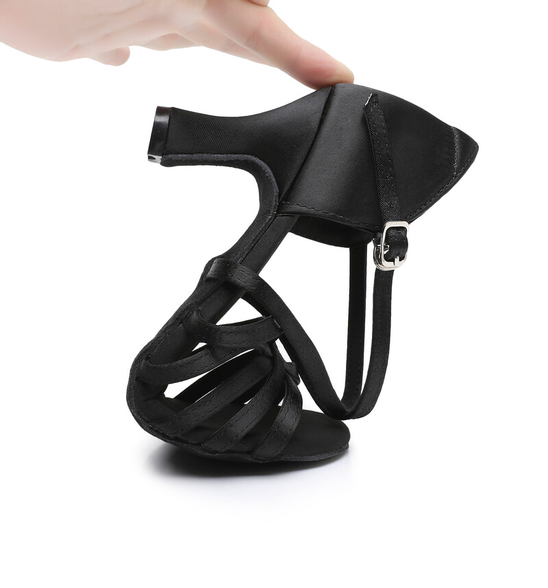 Sieviešu latīņu deju apavi Sieviešu čības, deju apavi sievietēm Džeza balles salsas deju apavi 7 krāsu, apmēram 5 cm/7 cm A01D