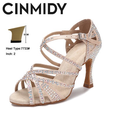 Dámske tanečné topánky s kamienkami, tango, salsa, latinskoamerické tanečné topánky, spoločenské tanečné topánky na vysokých podpätkoch s mäkkou podrážkou, dámske sandále, svadobné topánky