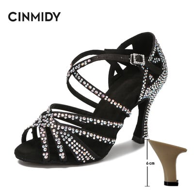 Dámske tanečné topánky s kamienkami, tango, salsa, latinskoamerické tanečné topánky, spoločenské tanečné topánky na vysokých podpätkoch s mäkkou podrážkou, dámske sandále, svadobné topánky