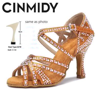 Dámske tanečné topánky s kamienkami, tango, salsa, latinskoamerické tanečné topánky, spoločenské tanečné topánky na vysokých podpätkoch s mäkkou podrážkou, dámske sandále, svadobné topánky