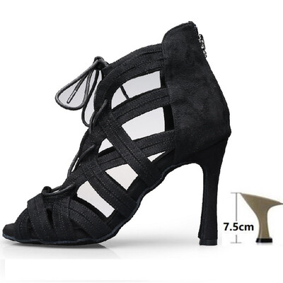 moteriški šokių bateliai madingi aukštakulniai sandalai moterims Suvarstomi vidaus pasirodymai pobūvių tango salsa Cow Suede GLADIATOR