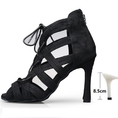 moteriški šokių bateliai madingi aukštakulniai sandalai moterims Suvarstomi vidaus pasirodymai pobūvių tango salsa Cow Suede GLADIATOR