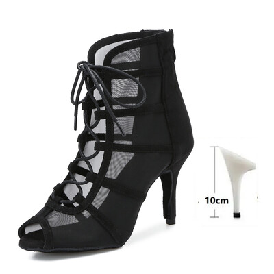 moteriški šokių bateliai tinkliniai GLADIATOR madingi aukštakulniai sandalai moterims Suvarstomi performansiniai pobūvių tango salsa Cow Suede