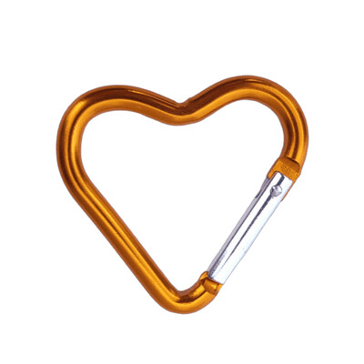 Välikarabiin südamekujuline võtmehoidja klamber alumiiniumsulamist rõngad ronimisklambrid vedrukinnitusega konks karabiin Vastupidav