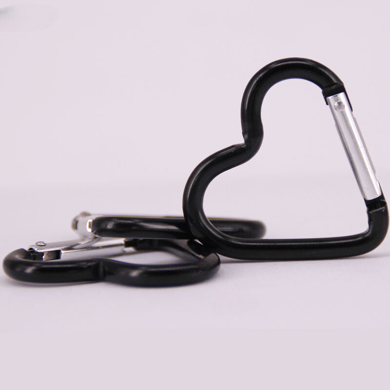 Välikarabiin südamekujuline võtmehoidja klamber alumiiniumsulamist rõngad ronimisklambrid vedrukinnitusega konks karabiin Vastupidav