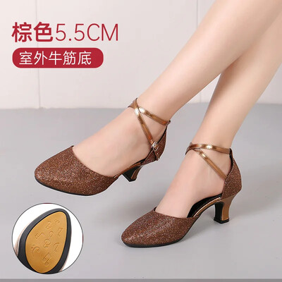 Társastánccipő Női Latin tánccipő Női zárt orrú Salsa cipő alacsony sarkú Zapatos Baile Latino Mujer 3,5 cm/5,5 cm