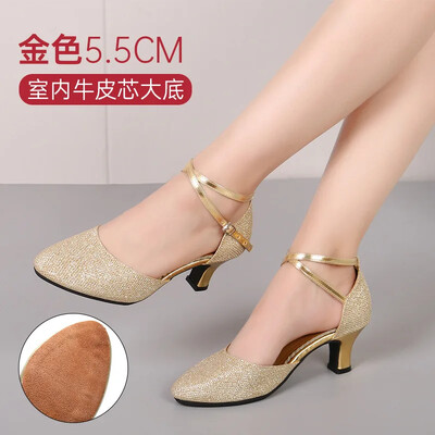 Társastánccipő Női Latin tánccipő Női zárt orrú Salsa cipő alacsony sarkú Zapatos Baile Latino Mujer 3,5 cm/5,5 cm