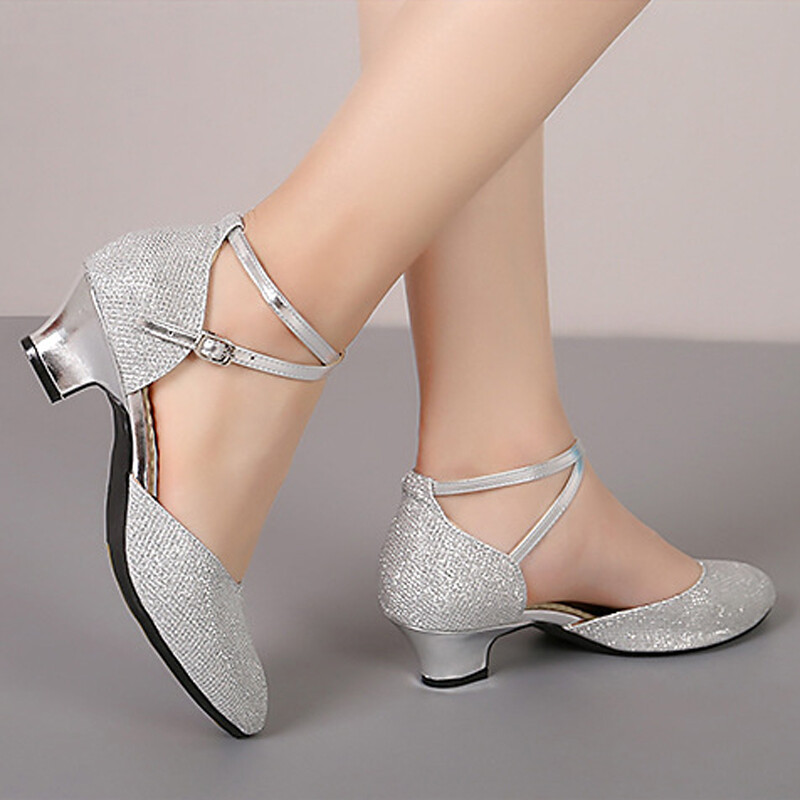 Társastánccipő Női Latin tánccipő Női zárt orrú Salsa cipő alacsony sarkú Zapatos Baile Latino Mujer 3,5 cm/5,5 cm
