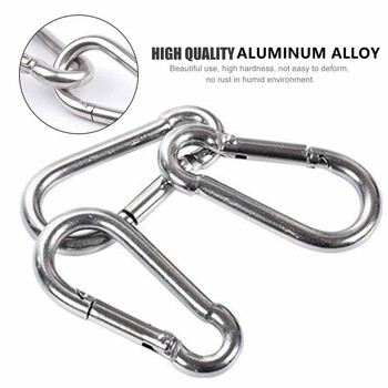 1/10 τεμ. Mini Alloy Spring Carabiner Snap Hook Carabiner Clip Keychain EDC Survival Outdoor Camping Tools Silver Μέγεθος 41*20*4mm