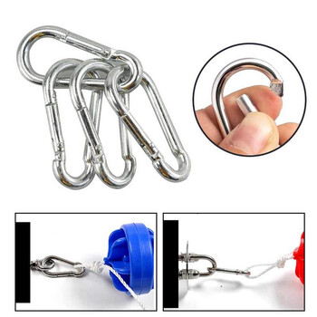 1/10 τεμ. Mini Alloy Spring Carabiner Snap Hook Carabiner Clip Keychain EDC Survival Outdoor Camping Tools Silver Μέγεθος 41*20*4mm