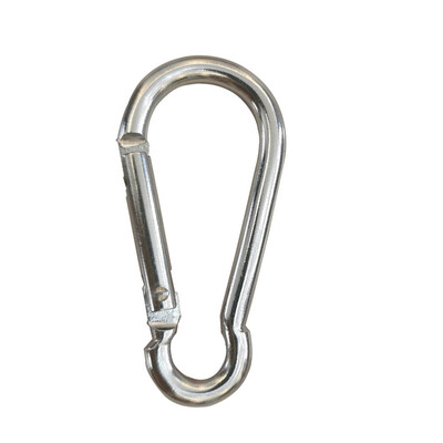 1/10 vnt Mini lydinio spyruoklinis karabinas, užsegamas kabliuku, karabino segtukas, raktų pakabukas EDC išgyvenimo lauko stovyklavimo įrankiai, sidabro dydis 41 * 20 * 4 mm