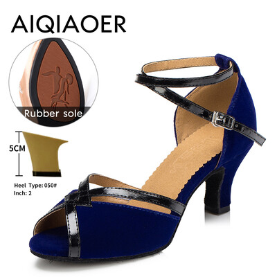 Soojalt müüvad naiste ladina tantsu kingad tume seemisnahast pehme nahast tald naiste seltskondlikud tantsukingad sandaalid konts 6 cm