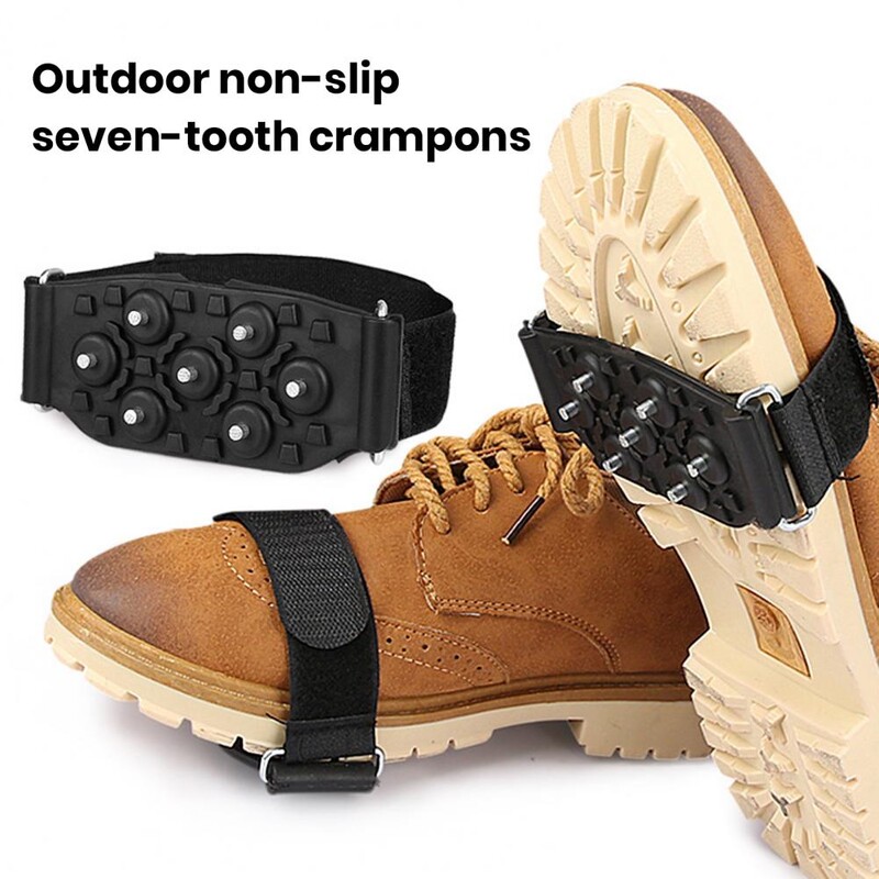 Batai Ledo segtukai 7 smaigaliai Reguliuojama tvirtinimo juosta Neslystanti lauko laipiojimo batai Ledinio sniego rankenos Krempeliai Griebtuvas