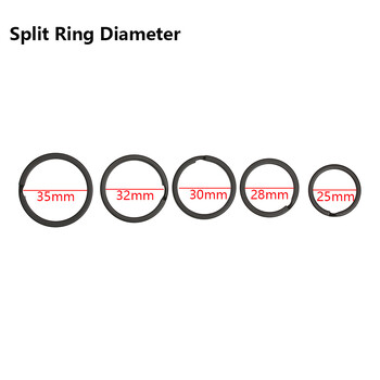 5 τμχ Μαύρο χρώμα Μεταλλικό μπρελόκ 25/28/30/32/35 χιλιοστά Επίπεδη θήκη για μπρελόκ Διαχωρισμένα δαχτυλίδια Μπρελόκ Βύσματα μπρελόκ Μπρελόκ Ευρήματα DIY κοσμήματα