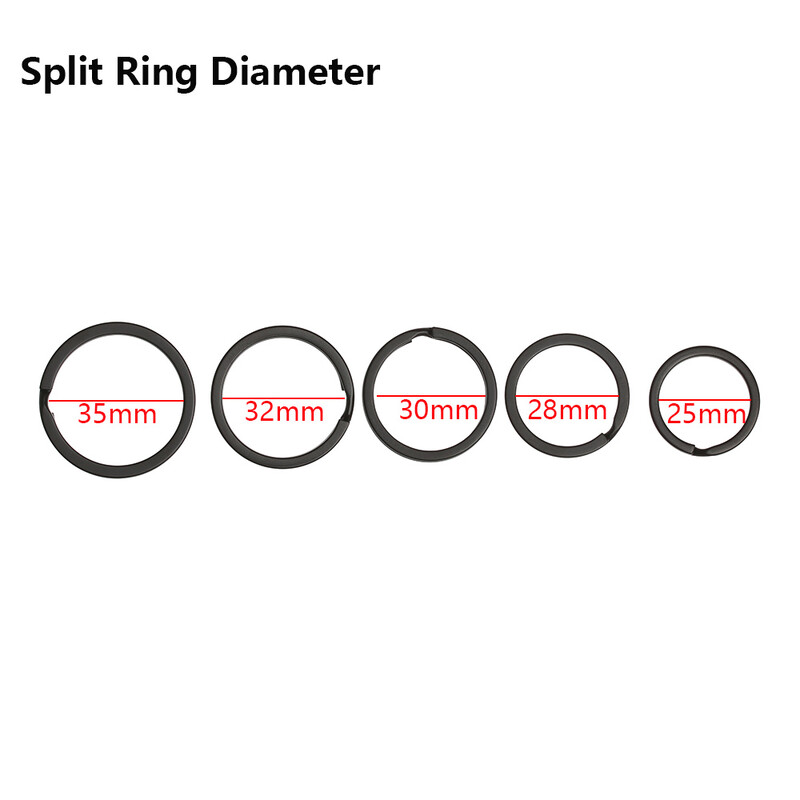 5 vnt. juodos spalvos metalinis raktų pakabukas 25/28/30/32/35 mm plokščias raktų laikiklis, padalintas žiedas, raktų pakabukas, jungtys „pasidaryk pats“ papuošalų radiniai
