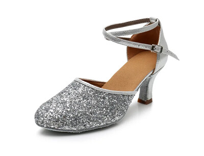 Dámske topánky na latinskoamerické tance, moderný jazz, tango, valčík, spoločenské tance, oblečenie na pódium, dámske lodičky na vysokom podpätku so semišovou podrážkou