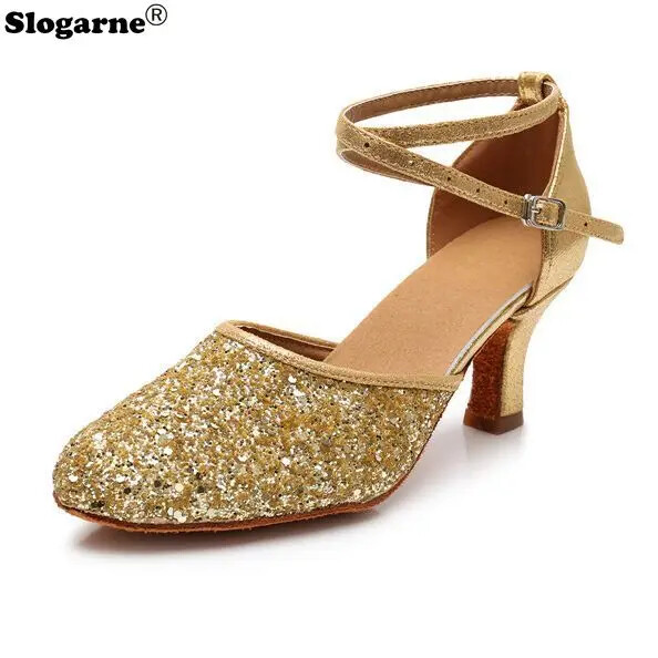 Dámske topánky na latinskoamerické tance, moderný jazz, tango, valčík, spoločenské tance, oblečenie na pódium, dámske lodičky na vysokom podpätku so semišovou podrážkou