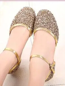 Crystal Ballroom Latīņu deju apavi sievietēm meitenēm ar slēgtu purngalu, zamšādas ārējā zole, sieviešu standarta, spīdīgi deju apavi ballītēm