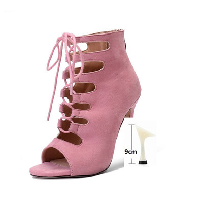 moteriški šokių batai džiazo šokių batai lotyniško tango baliono sūpynės Žuvies burnos batai aukštakulniai Glandiator moterims dirbtinė zomša