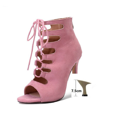 moteriški šokių batai džiazo šokių batai lotyniško tango baliono sūpynės Žuvies burnos batai aukštakulniai Glandiator moterims dirbtinė zomša