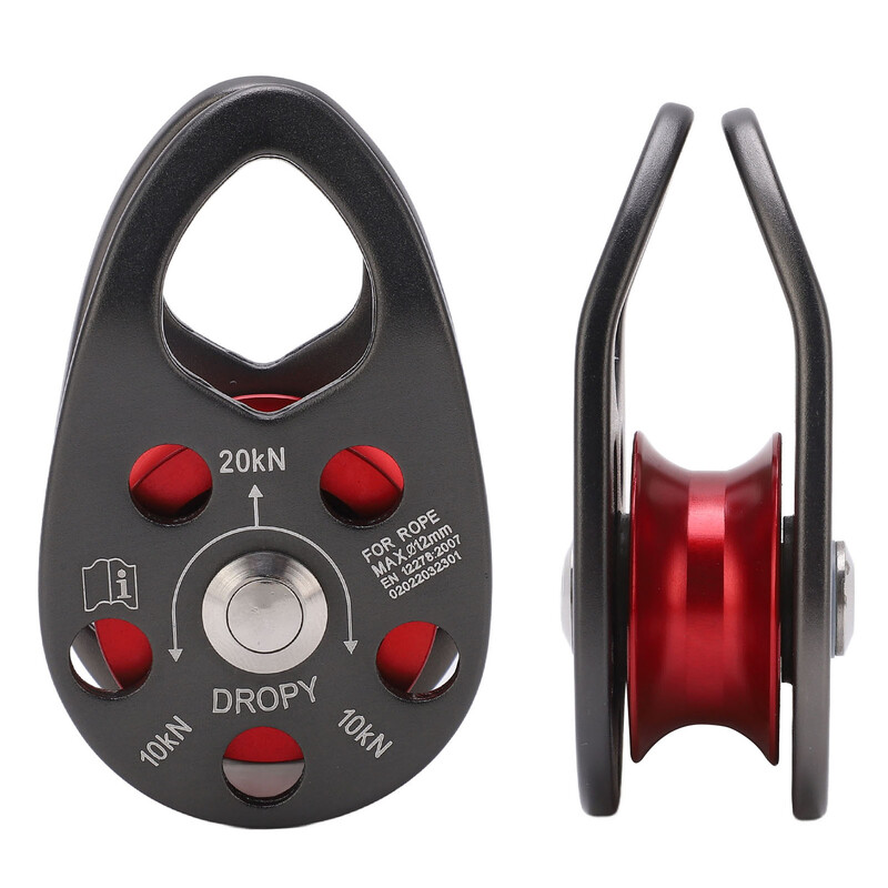 Sziklamászó szíjtárcsa Sziklamászó szíjtárcsa alumínium ötvözet 20KN könnyű hordozható, nagy teherbírású, egyszeres fix lengőtárcsa