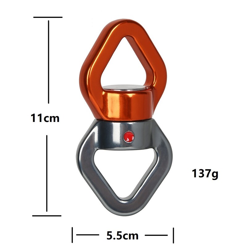 Universāls riteņu klinšu kāpšanas virves iekarināmais skriemelis Joga ar fiksētu savienotāju pacelšanas gredzens rotējošs lodīšu lāča piekares gredzens