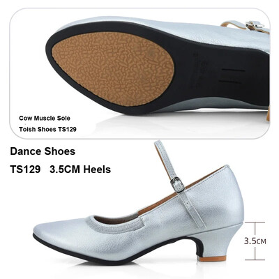 Dámske latino topánky z roku 2024, nové tanečné topánky so semišovou podrážkou, vnútorné, mäkké kožené sandále na spoločenské sály, podpätky 3,5 cm 5 cm, vonkajšie, moderné jazzové topánky