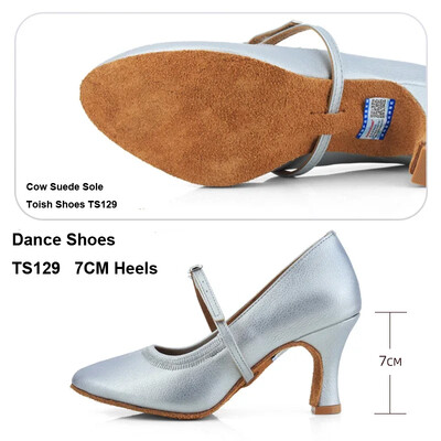 Dámske latino topánky z roku 2024, nové tanečné topánky so semišovou podrážkou, vnútorné, mäkké kožené sandále na spoločenské sály, podpätky 3,5 cm 5 cm, vonkajšie, moderné jazzové topánky