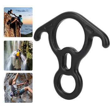 50KN Ox Horn 8-Shaped Ring Carabiner Descender Aerial Work Rescue Climbing Eight Ring Downhil Equipment