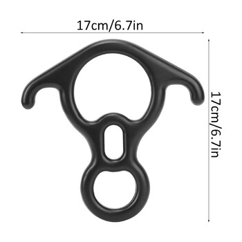 50KN Ox Horn 8-Shaped Ring Carabiner Descender Aerial Work Rescue Climbing Eight Ring Downhil Equipment