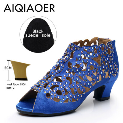 Latino cipele Ženske nove 2023. Strahs Cipele Plesne cipele Potplat od brušene kože Meke plesne sandale za zatvorene cipele Potpetice za vanjske cipele za laserski ples