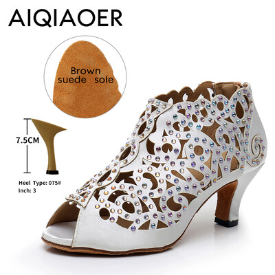 Latino cipele Ženske nove 2023. Strahs Cipele Plesne cipele Potplat od brušene kože Meke plesne sandale za zatvorene cipele Potpetice za vanjske cipele za laserski ples