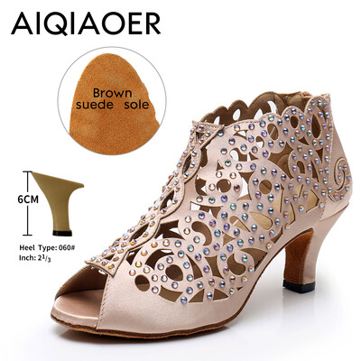 Latino cipele Ženske nove 2023. Strahs Cipele Plesne cipele Potplat od brušene kože Meke plesne sandale za zatvorene cipele Potpetice za vanjske cipele za laserski ples