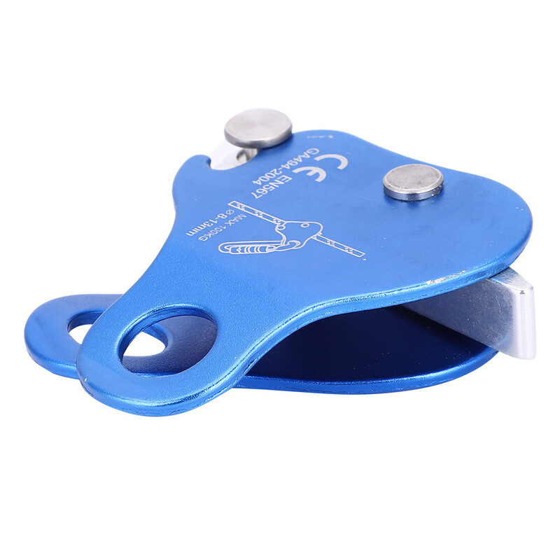 Kāpšanas virves skava, alumīnija sakausējuma virve Pašbloķējoša greifera pārnēsājama kāpšanas aizsardzības slēdzene 10-12 mm virvei