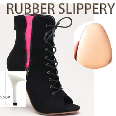 Tanečné podpätky, vysoko kvalitné tenké vysoké podpätky, párty šnurovacie čižmy, ihlové topánky, džezový tanec, spoločenské topánky, semišová podrážka, prispôsobiteľné na vonkajšie použitie