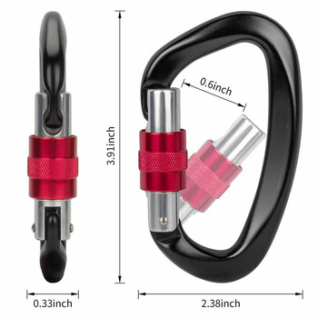 Lighten Up Fitness CLIMB 30KN CARABIN Universal Ring Δαχτυλίδι Gimbal Περιστροφικός σύνδεσμος Περιστροφική αιώρα Swing Spinner Rope Swivel