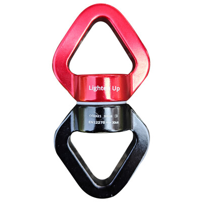 Lighten Up Fitness CLIMB 30KN CARABIN Universāls gredzens Gimbal Gredzens Rotācijas savienotājs Rotācijas šūpuļtīkls Šūpoles Spinner Virve Grozāmais