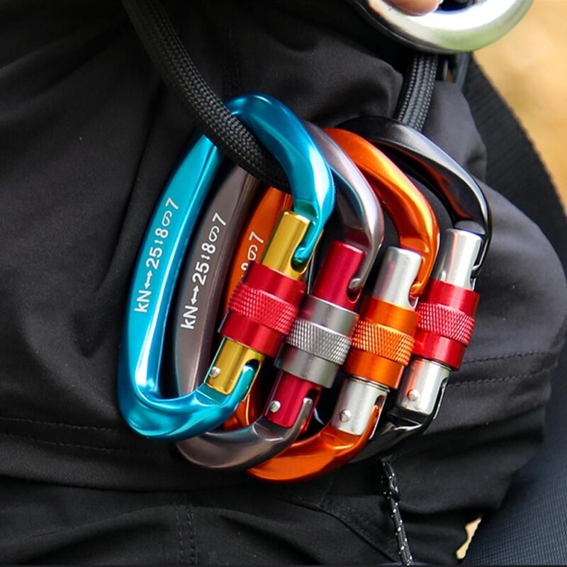 D formas aksesuāri Alumīnija Drošība Master Lock Alpīnisma Aizsargaprīkojums Kāpšana Atslēgu āķi Profesionāla karabīne