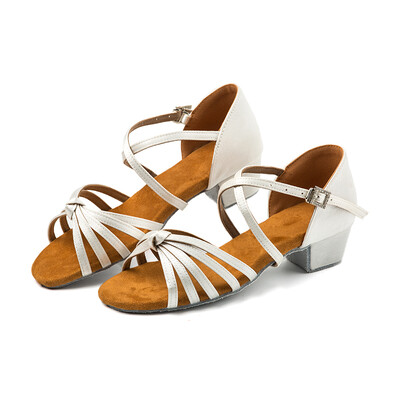 Soojalt müüa professionaalsed laste ladina tantsu kingad tüdrukud valged tantsukingad pehme talla madala kontsaga naiste ladina tantsu kingad