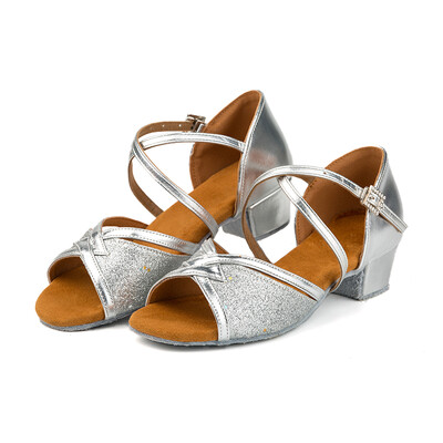 Soojalt müüa professionaalsed laste ladina tantsu kingad tüdrukud valged tantsukingad pehme talla madala kontsaga naiste ladina tantsu kingad