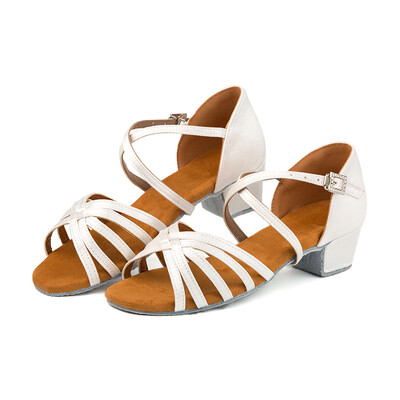 Soojalt müüa professionaalsed laste ladina tantsu kingad tüdrukud valged tantsukingad pehme talla madala kontsaga naiste ladina tantsu kingad